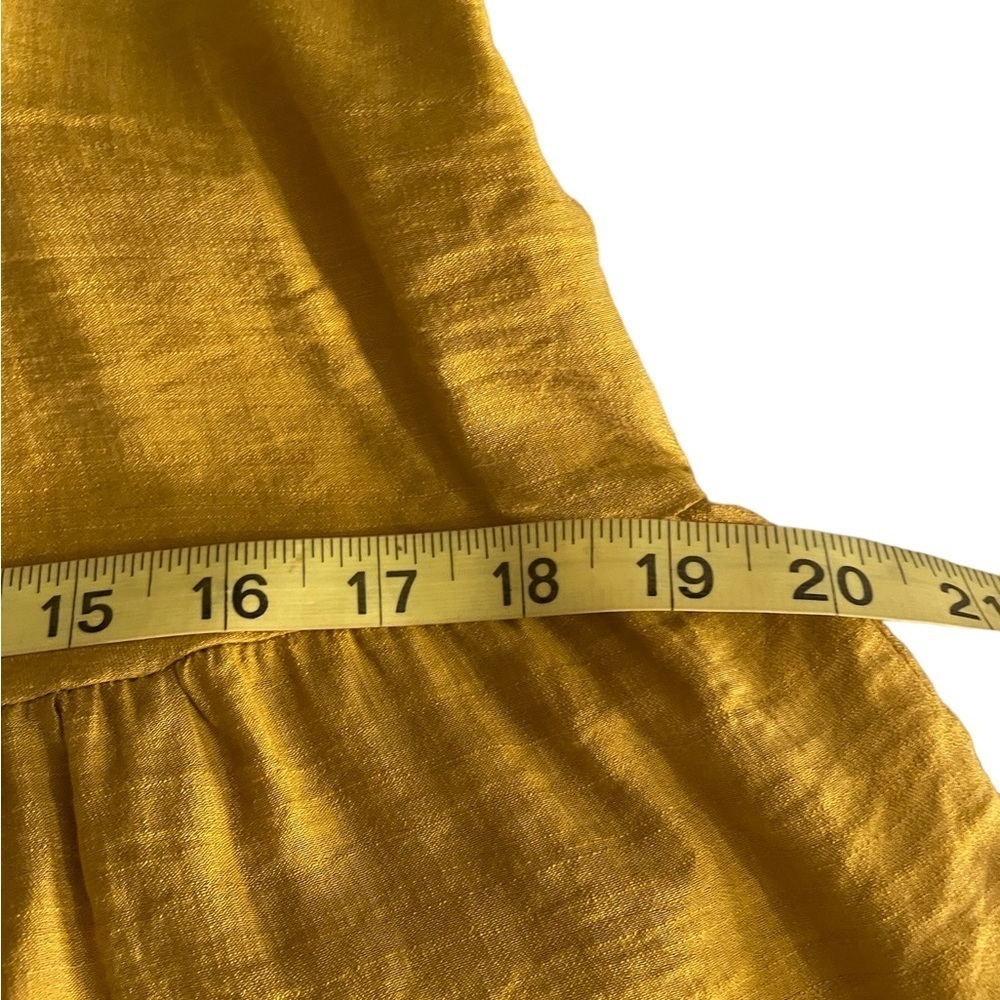 C+D+M dark mustard sleeveless boho pheasant style dress size medium midi - Picture 8 of 10